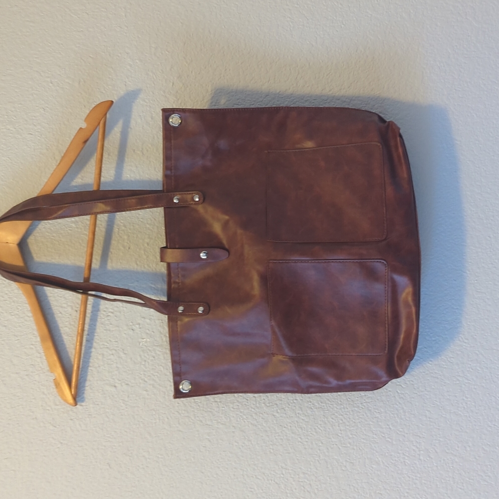 Brown tote bag